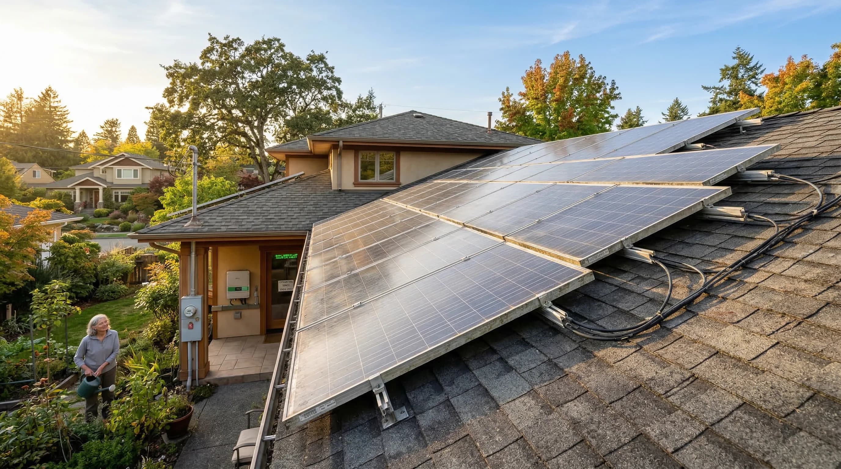 Solar panel degradation timeline visualization