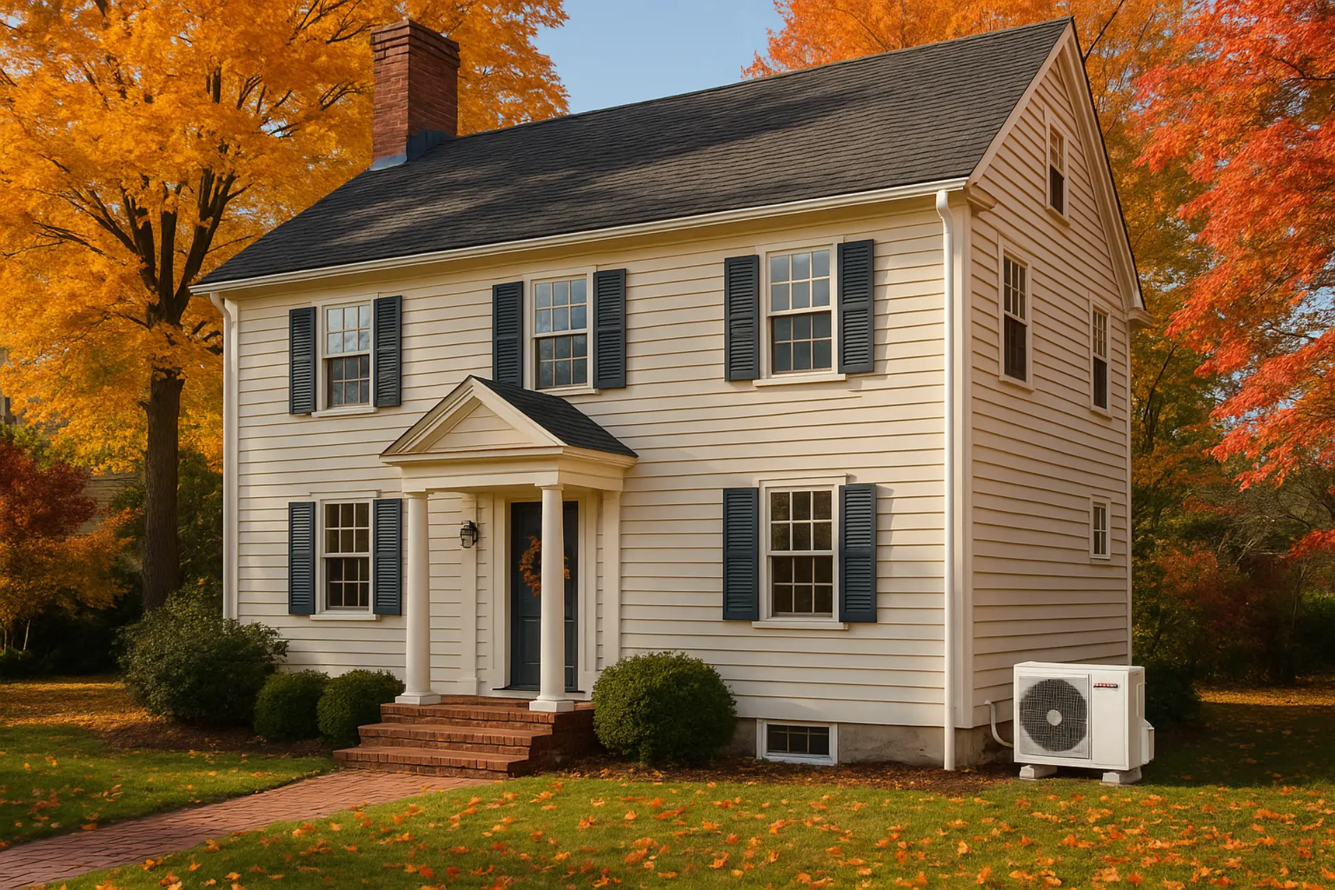 Pre-1950 home with modern heat pump
