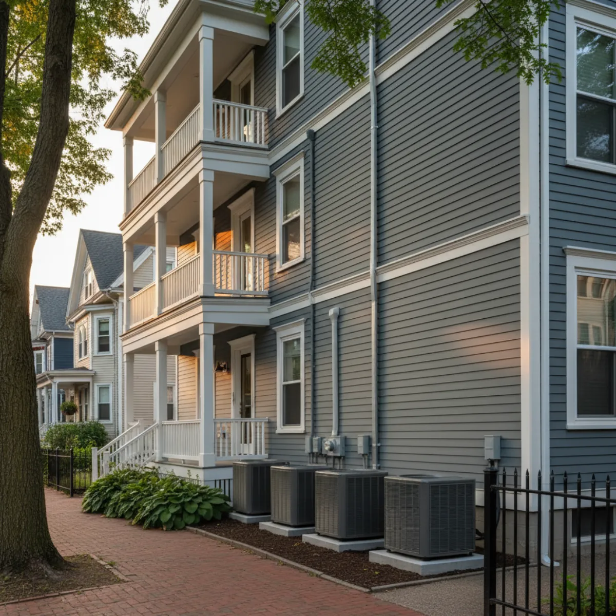 Cambridge Triple-Decker Mini-Split in Cambridge, MA