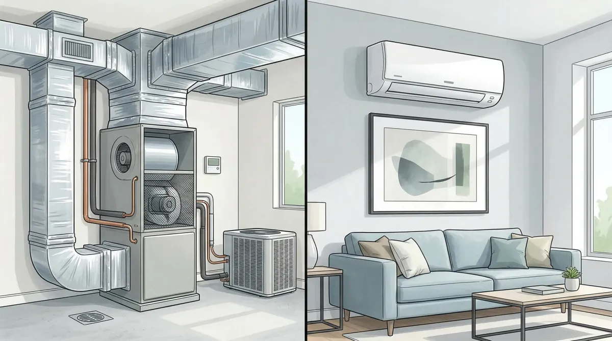 Ducted vs ductless heat pump comparison for New Jersey homes