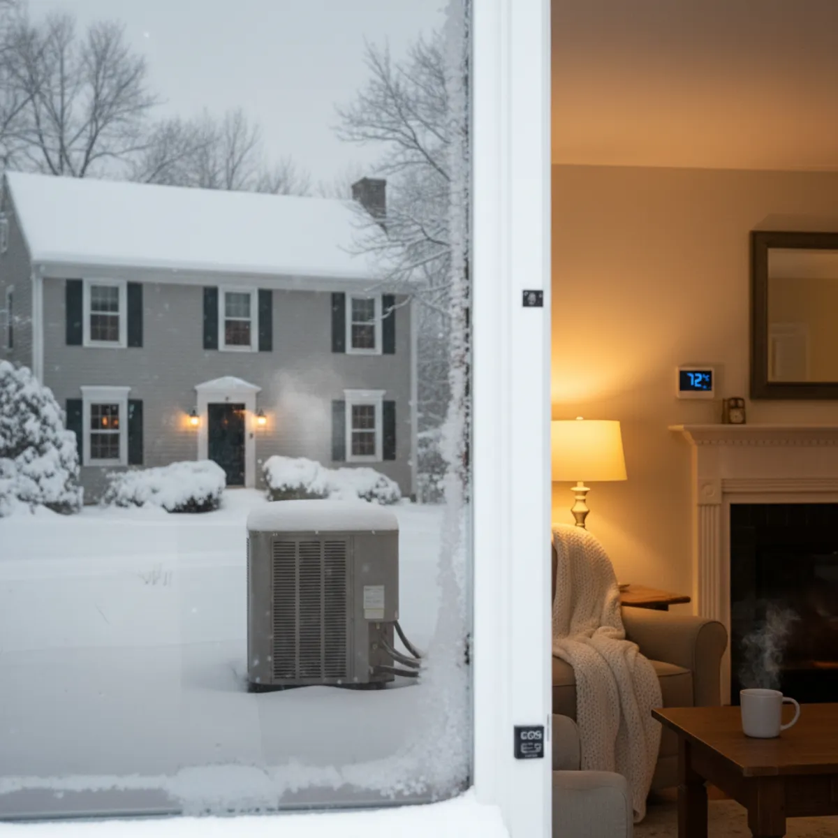 Massachusetts home with heat pump in winter with discounted electric rate