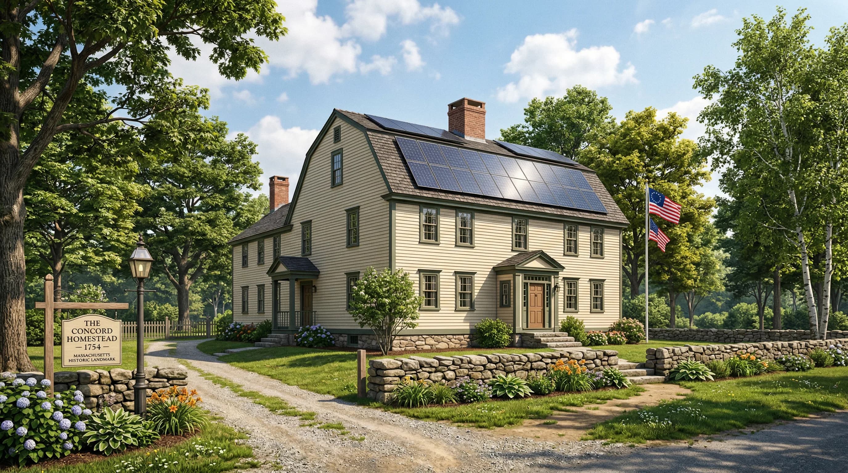 Solar panels in Concord, Massachusetts — Concord Municipal Light Plant service area