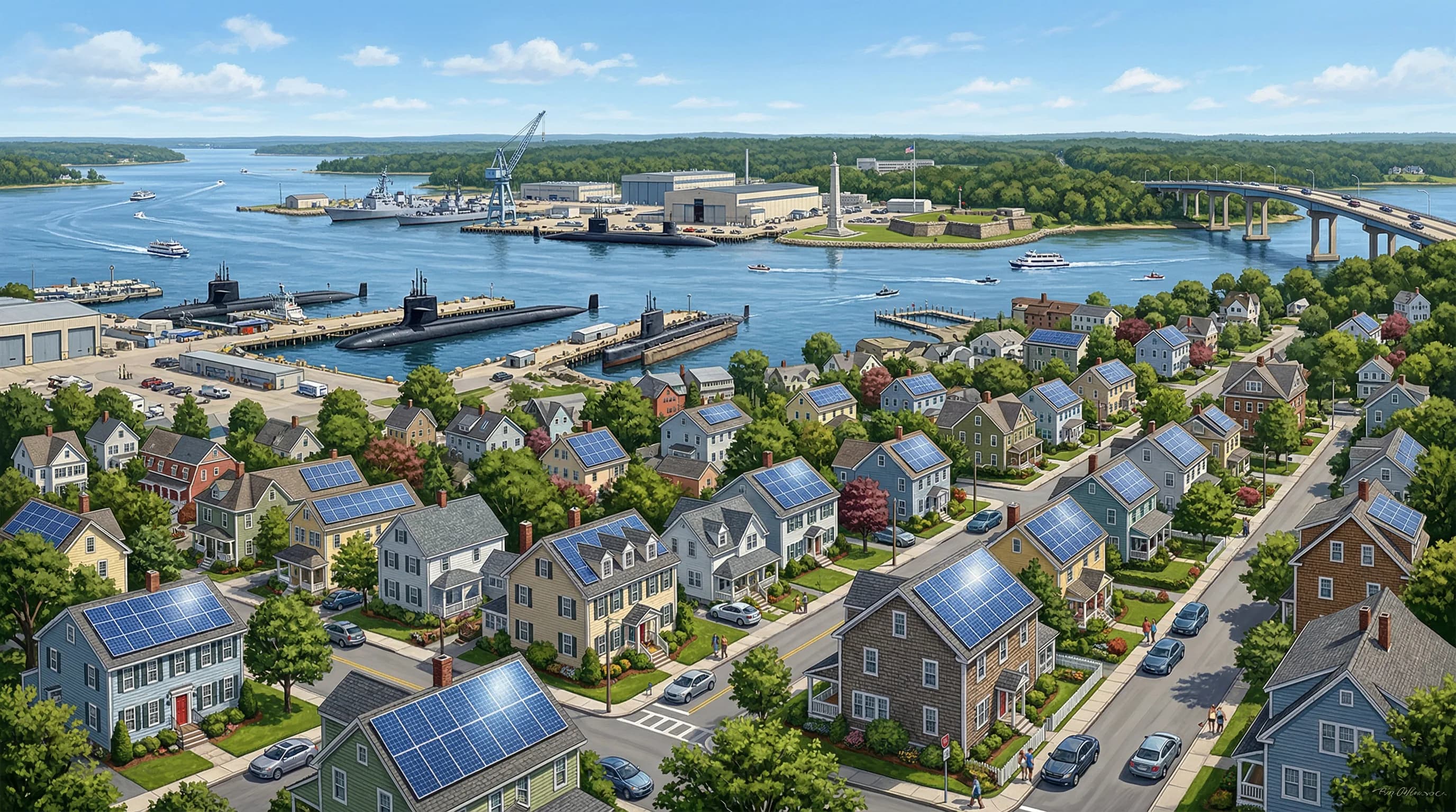Solar panels in Groton, Connecticut — Groton Utilities service area