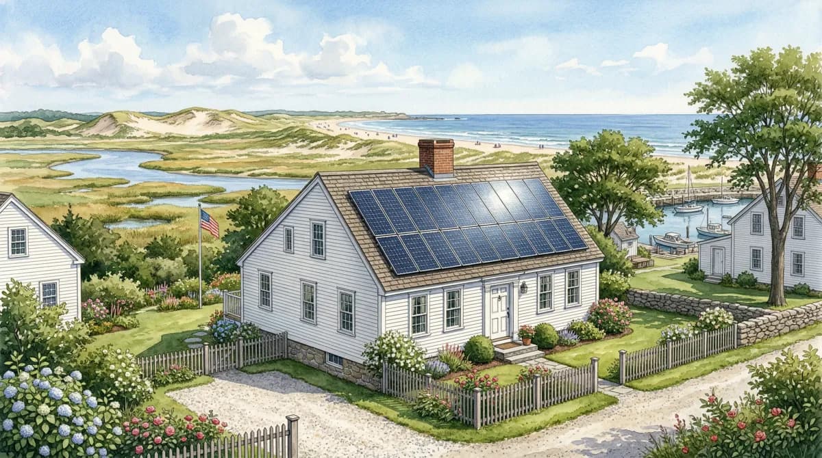 Solar panels in Ipswich, Massachusetts — Ipswich Municipal Light Department service area