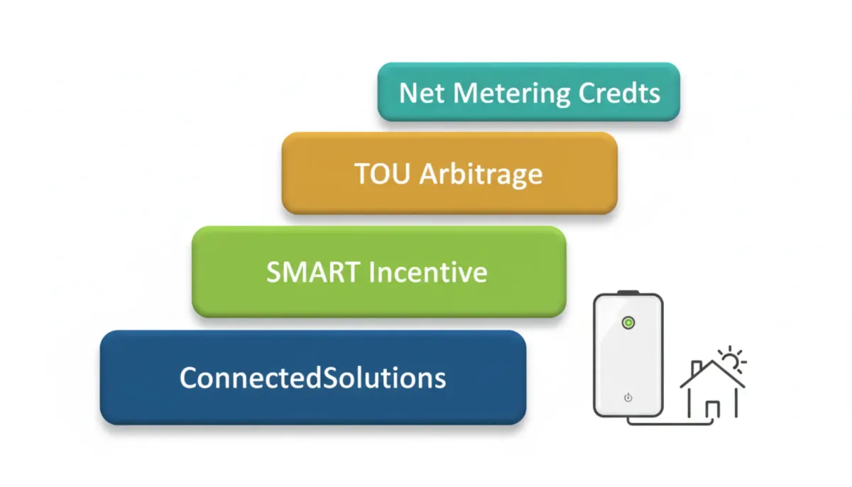 Stacked revenue streams for National Grid solar battery system