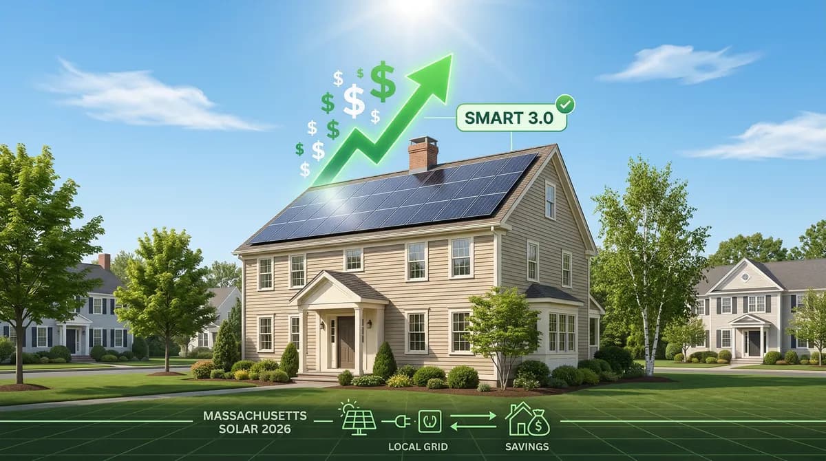 Massachusetts home with solar panels — state incentives still active in 2026 after federal ITC expired