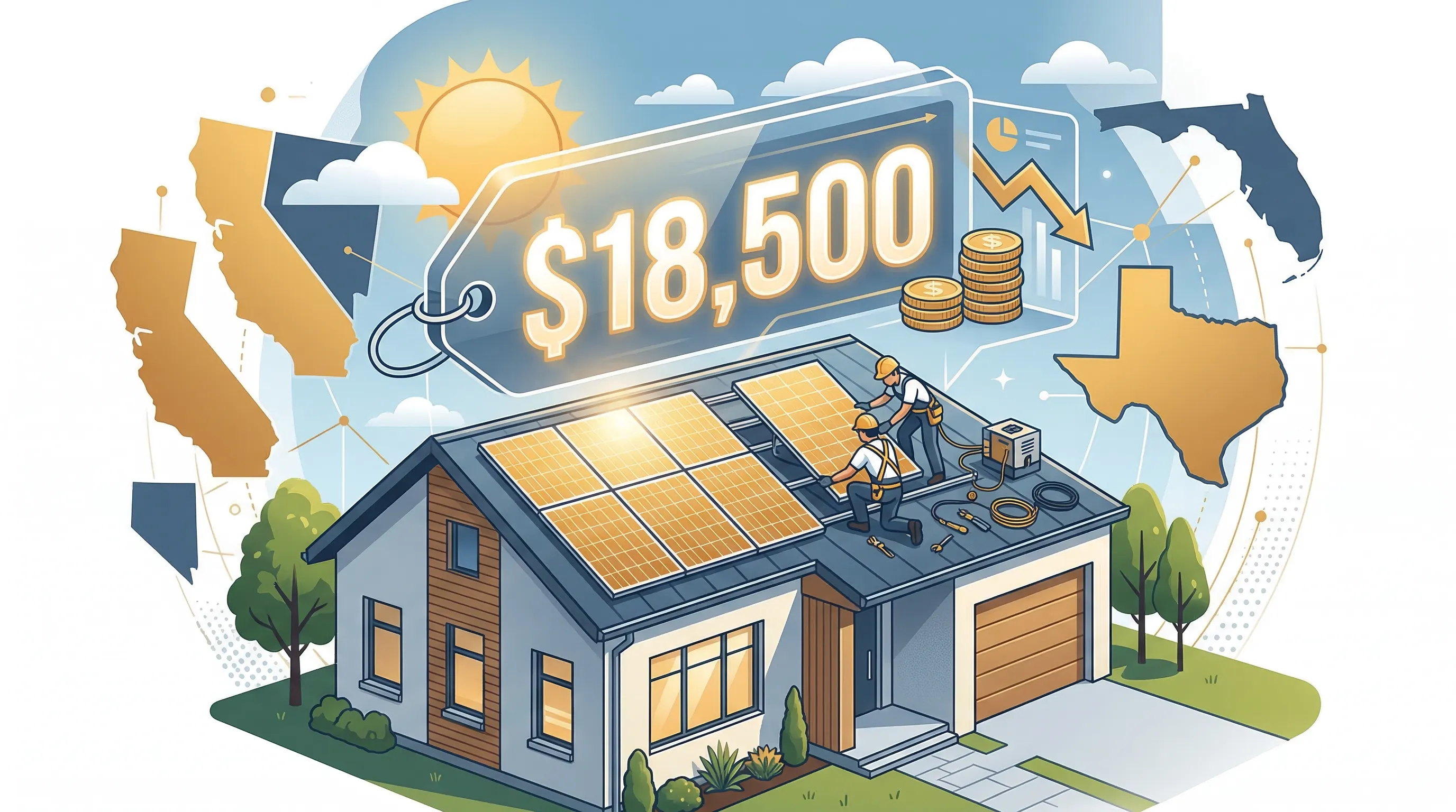Solar panel installation costs in 2026 without the federal tax credit