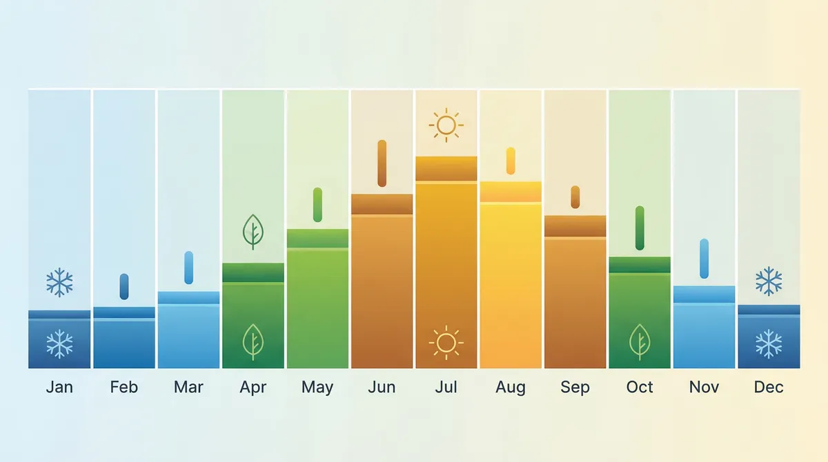 Monthly solar production chart showing seasonal variation in New England