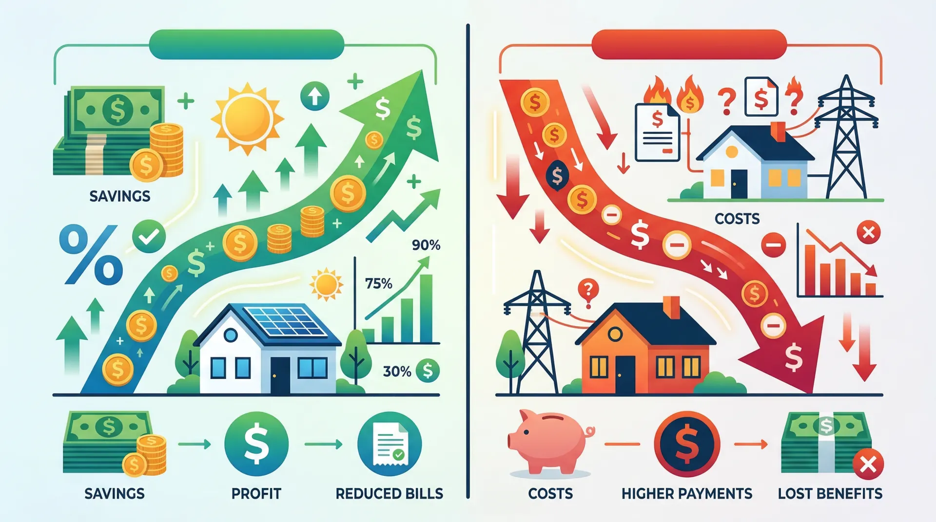 Financial comparison of solar costs before and after the Section 48 deadline